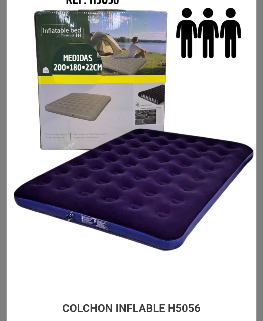 colchon inflable 200x180 22cm